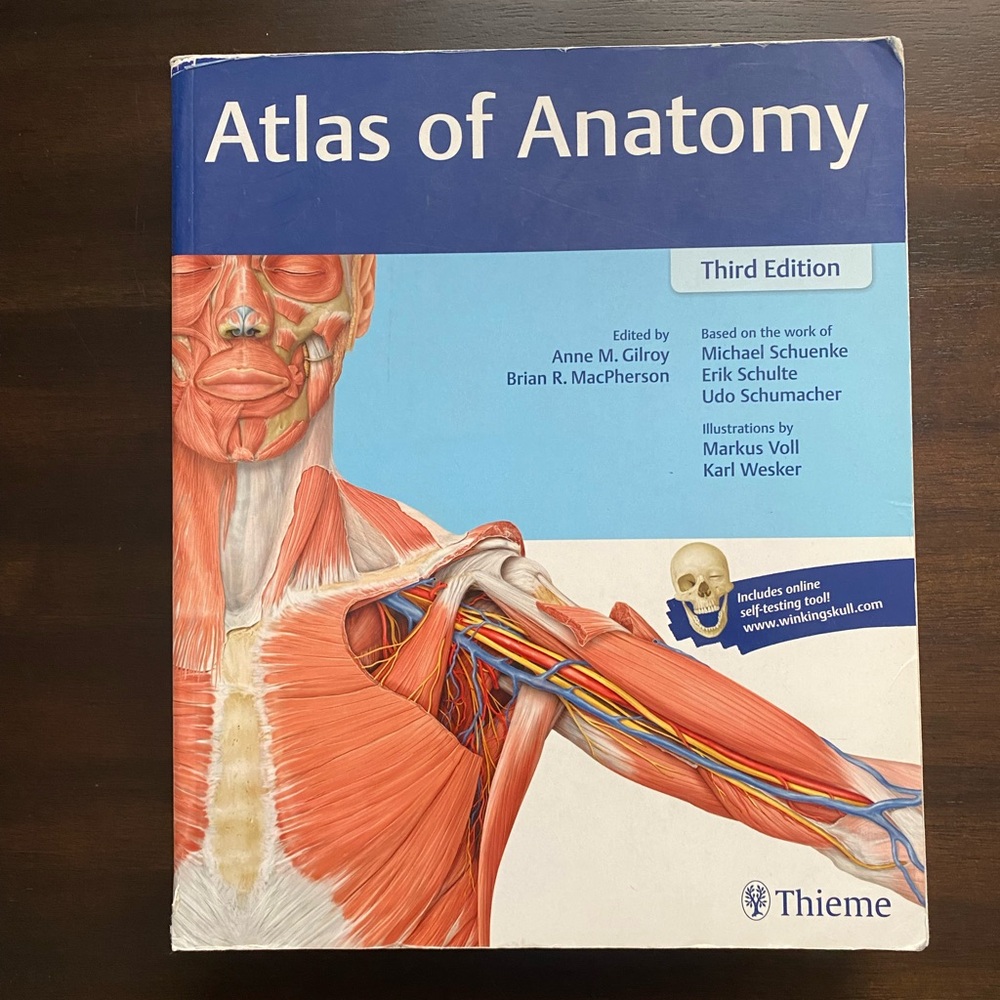 Gilroy Atlas of Anatomy 3rd Edition w/ access code
